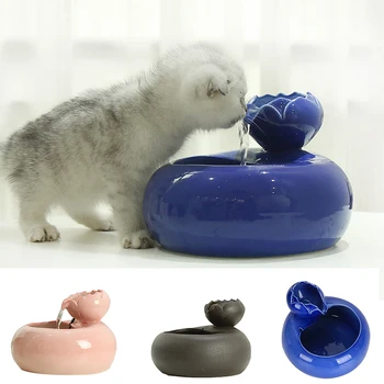 

1.6L Cat Drinking Water Fountain Pet Dog Electric Automatic Bowl Filter USB UD88