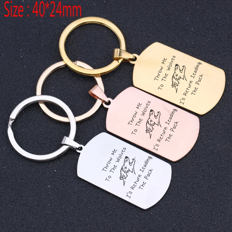 Палка фигура волк уверенность ювелирные изделия Бросьте меня к волкам я вернусь