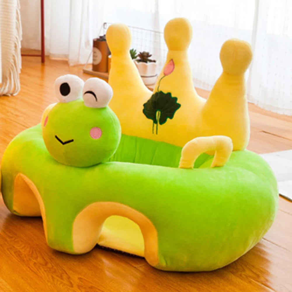 Cute Sofa Support Seat Cover Baby Plush Chair Learning To Sit Toddler Nest Washable PP Cotton Filler Cradle Sofa Chair 50x50cm