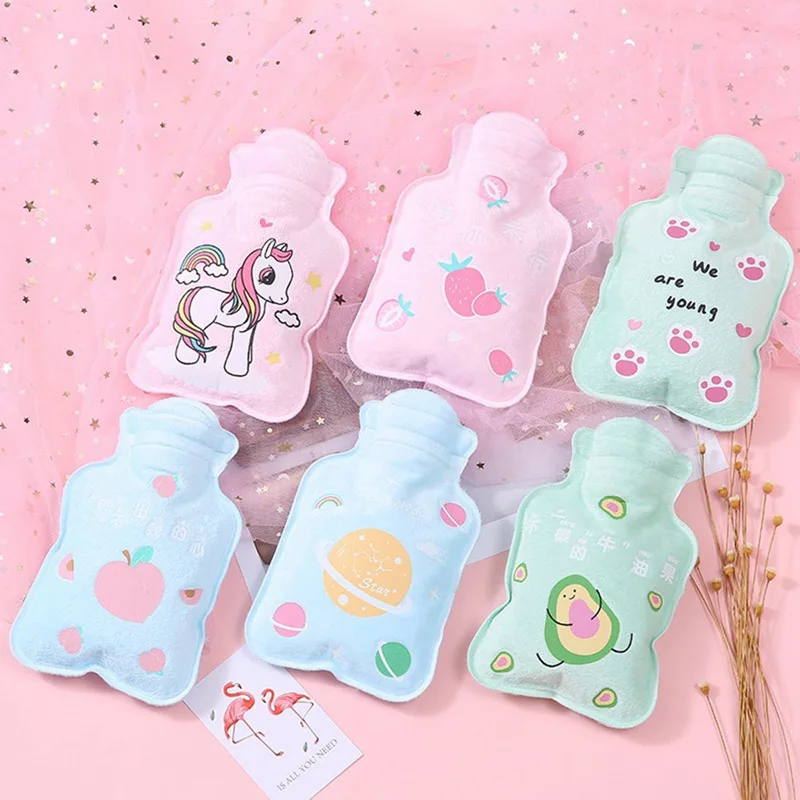 Мультяшная ручная бутылка для теплой воды милые мини-бутылки для горячей воды маленький портативный ручной подогреватель для инъекций воды сумка для хранения инструментов