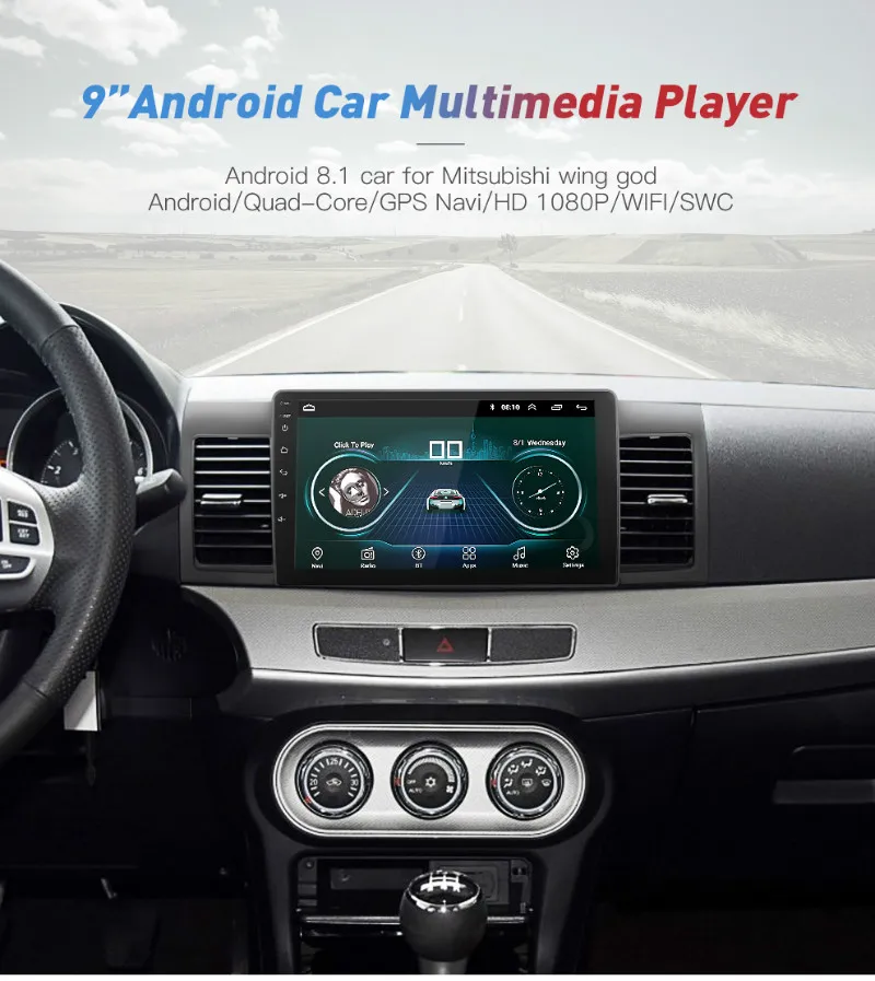 Essgoo Android Центральный Multimidia видео плеер стерео gps навигация Autoaudio 2din Автомагнитола для Mitsubishi Lancer-ex 2010