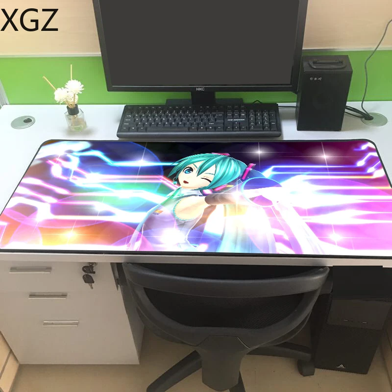 XGZ Горячая Hatsune Future розовый коврик для мыши для девочек 90x40 см/60x30 см XXL игровой плеер ПК клавиатура Противоскользящий коврик компьютерная мышь DoTA 2