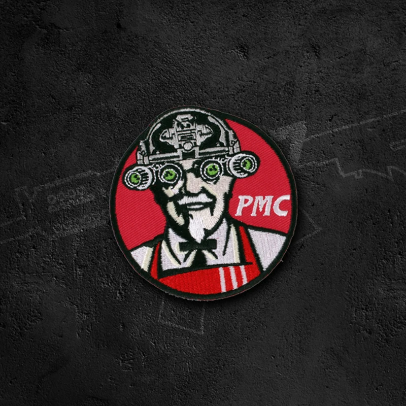 PMC старика робот нашивка на Шлем тактический вышивка в стиле милитари