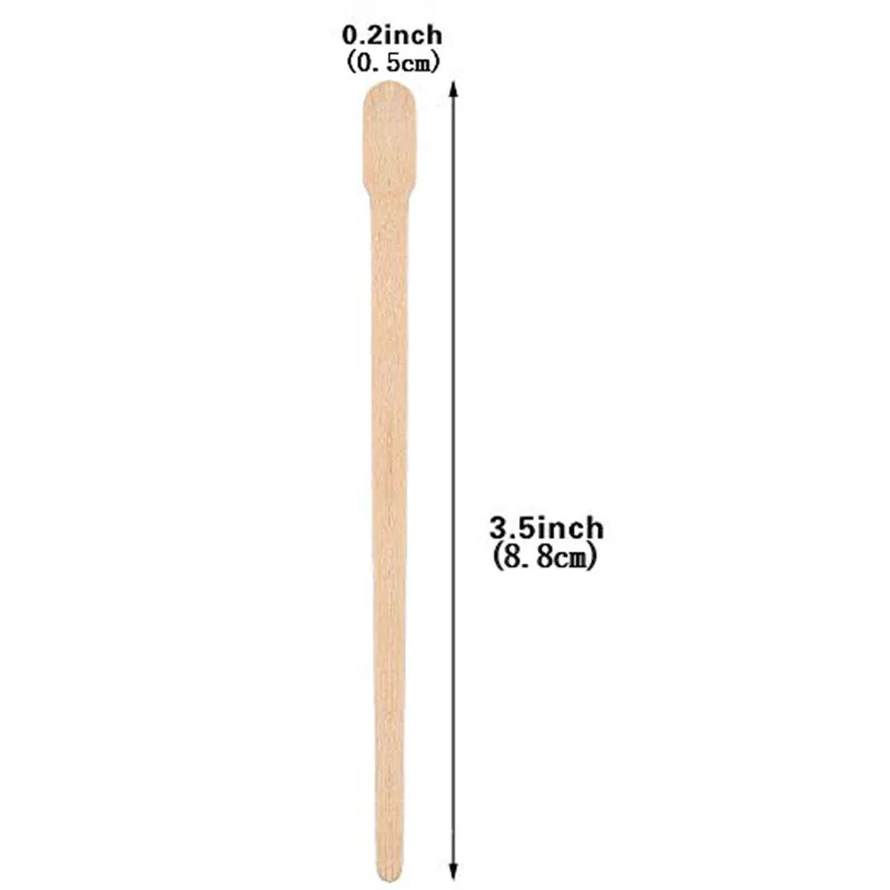 100 Stéck Holzwaxing-Stécker aus Holz, Wachsbounen, Ofwëschwachs-Tool, Hoerentfernung, Schéinheetsbar, Kierper-Schéinheets-Tool_voghion.com