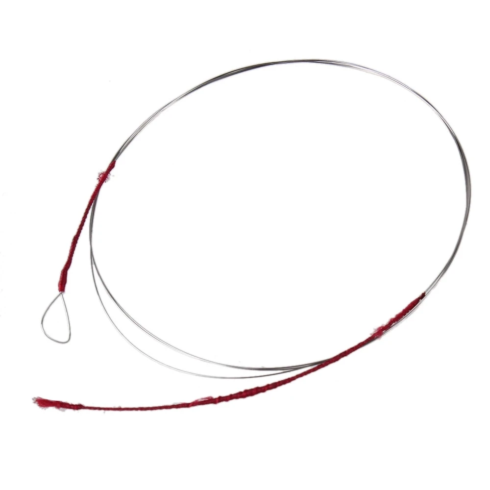 Silver Steel Wire Nylon Chinese Erhu Inner & Outter Strings Set Pack of 2