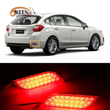 

2Pcs For Subaru Impreza XV WRX LEVORG Crossover Exiga LED Rear Bumper Reflector Tail Brake Stop Driving Turning Light