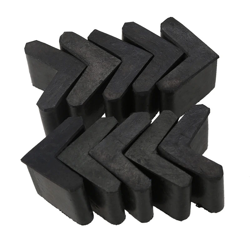 

Rubber L Shaped Angle Iron Foot Pads Covers 10 Pcs Black