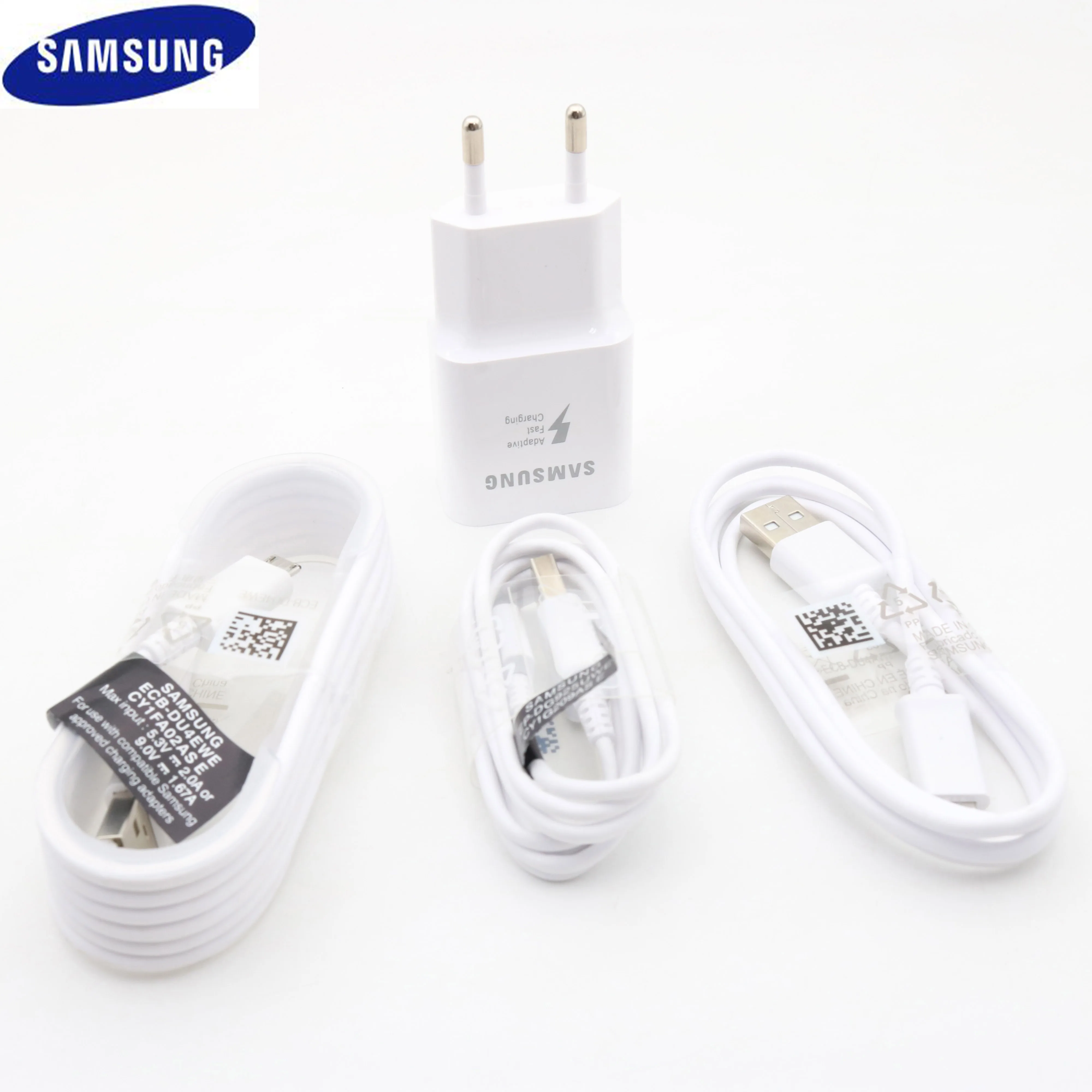 Оригинальный адаптер быстрой зарядки samsung 12 В/1 5a QC3.0 кабель USB TYPE C для Galaxy S8 S9 S10