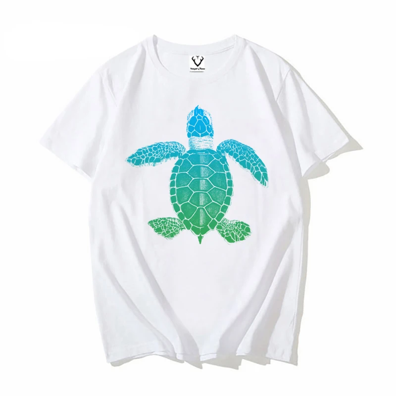 

Футболка мужская с принтом черепахи, модная тенниска с коротким рукавом, популярный дизайн, майка унисекс, уличная одежда, лето