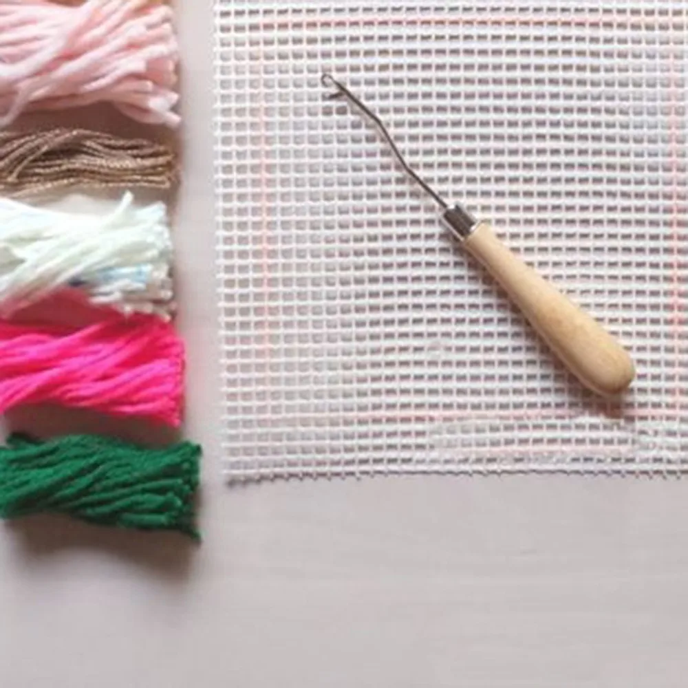 Сегментный вышитый ковер материал для вязания крючком посылка с деревянной