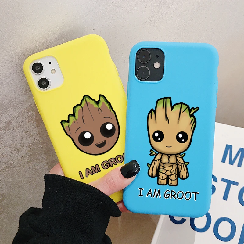 Чехол для телефона с героями мультфильмов I Am Groot Marvel для XiaoMi RedMi Note 8 7 6 5 K20 Pro матовый Силиконовый чехол s мягкая задняя крышка