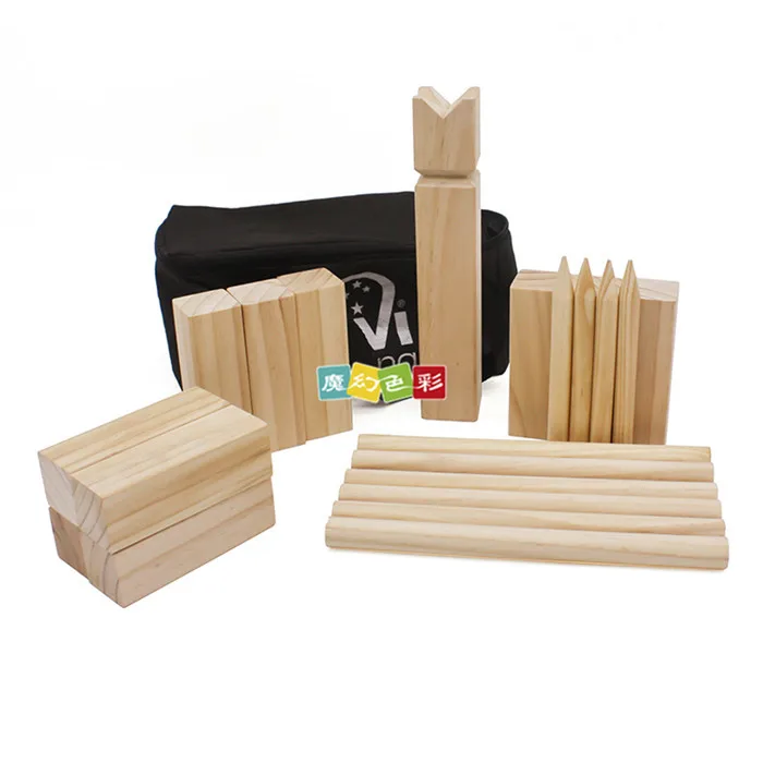 Деревянный Kubb Спорт на открытом воздухе игра метание игрушка король и солдат Игрушка на лужайке