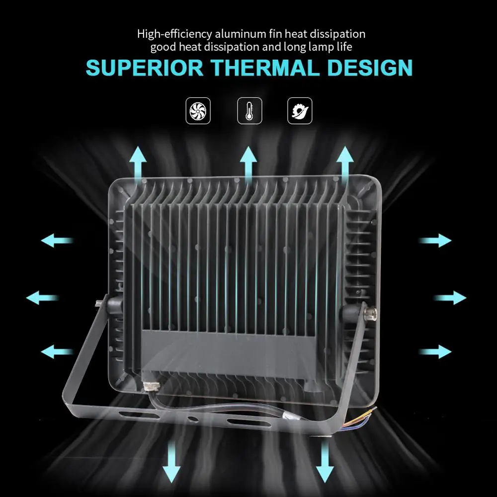 220V Светодиодный прожектор светильник мощностью 10 Вт, 20 Вт, 30 Вт, 50 Вт 100 Вт 200 Вт 300 Вт 500 Вт отражатель светодиодный прожектор светильник Водонепроницаемый IP65 Точечный светильник стены на открытом воздухе
