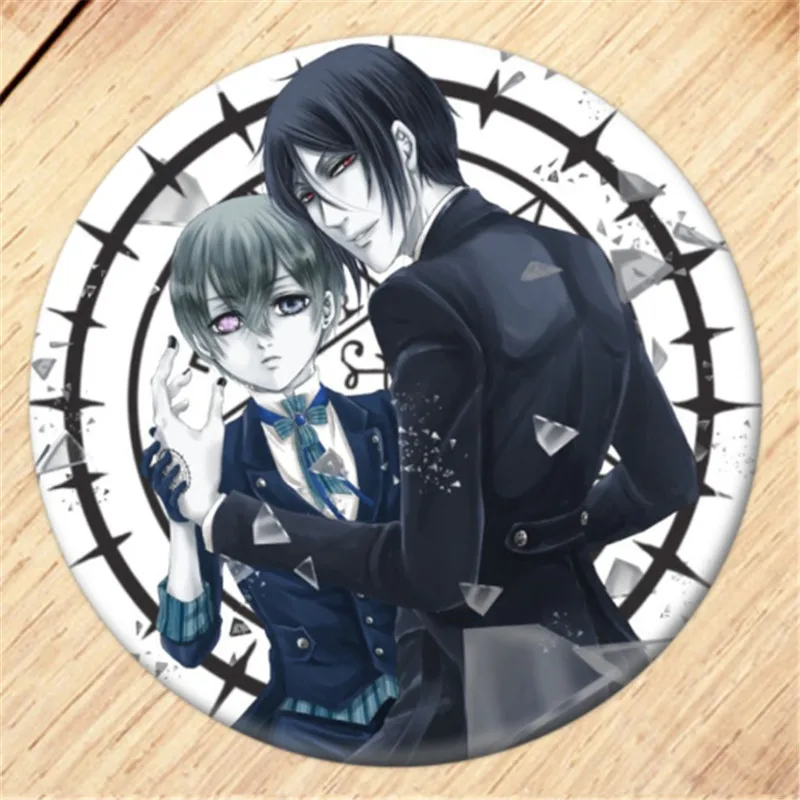 Anime Black Butler Brooch Pin Cosplay Badge Accessories For Clothes Backpack Decoration Children's gift B003