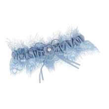 Женский костюм для девочек, вечерние, для костюмированной вечеринки, для свадебной вечеринки, кружевные, цветочные, голубые, для ног, с кольцом, с петлей, чулок, подвязки, пояс