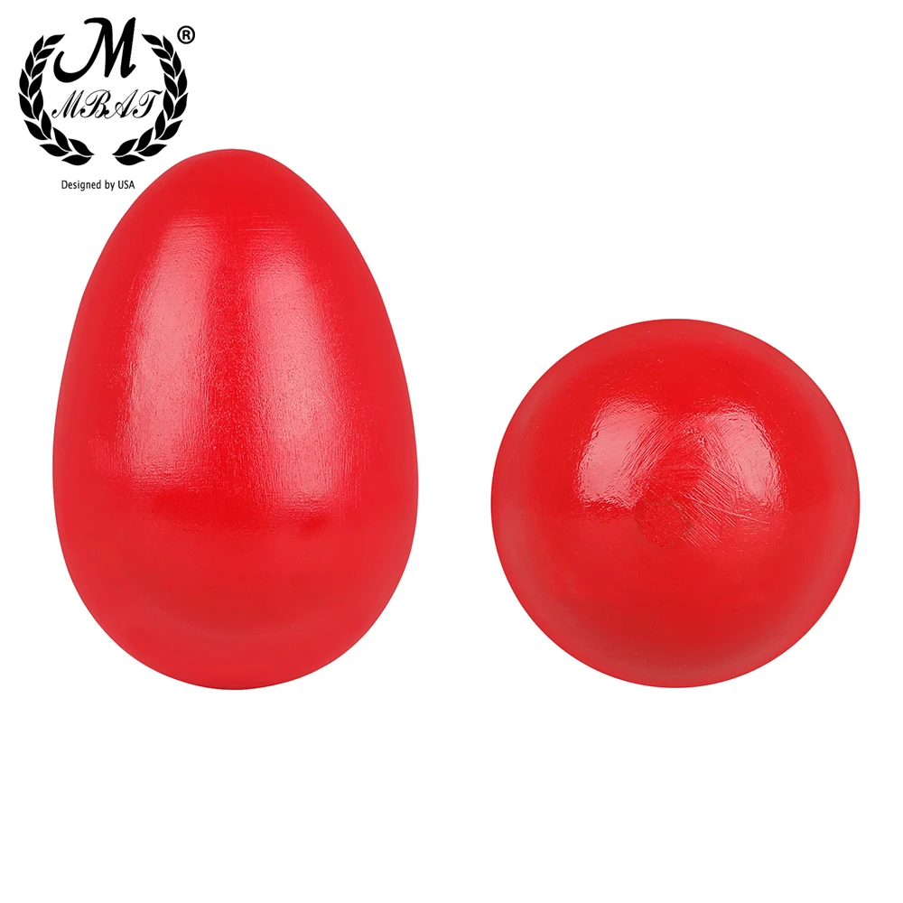 M MBAT Orff Wooden Sand Eggs Random Color Kids Maracas Rattles Baby Early Learning Educational Music Toys Percussion Instruments