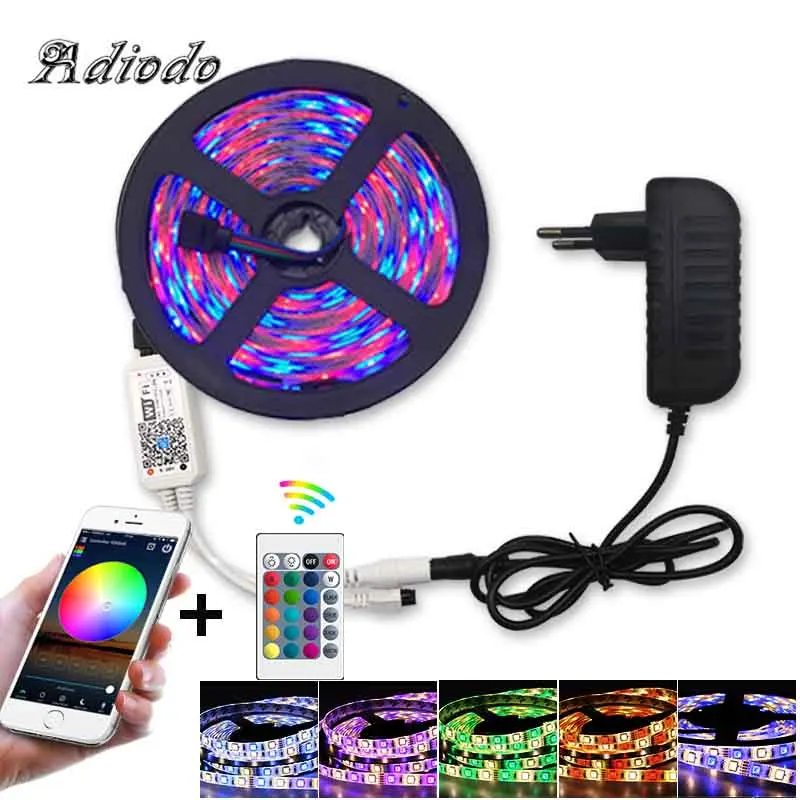 DC12V SMD5050 30led/s светодиодный водонепроницаемый гибкий светильник с Wi-Fi контроллером