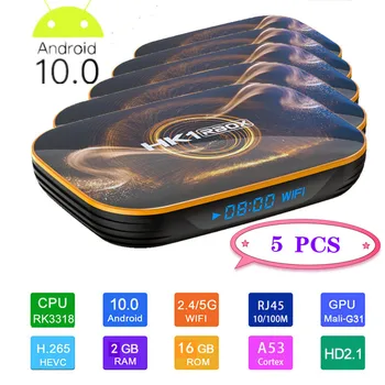 

Smart TV BOX Android 10.0 HK1 Rbox 2GB RAM 16GB ROM Rockchip Rk3318 2.4/5G Wifi BT4.0 4K Media player Set Top Box