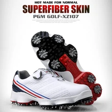 PGM Мужская обувь для гольфа, супер качество, микрофибра, водонепроницаемые противоскользящие ручки, пряжка, гвозди, тренировочные кроссовки для гольфа, XZ107