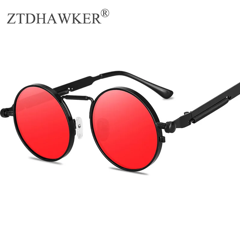 

New Punk Wind Sunglasses Men's Tide Spring Metal Temples Personality Eyeglasses Women Reflective Glasses