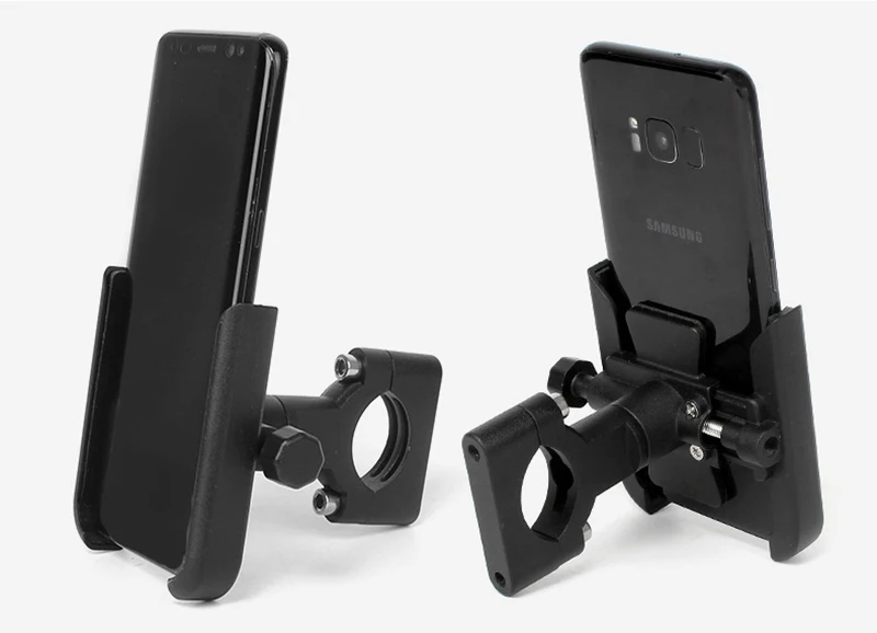 Handlebar Black ARVIN горный велосипед мотоцикл зеркало заднего вида держатель телефона Алюминиевый Регулируемый руль мотоцикла 4-6,5 дюймов крепление для телефона - Цвет: Handlebar Black
