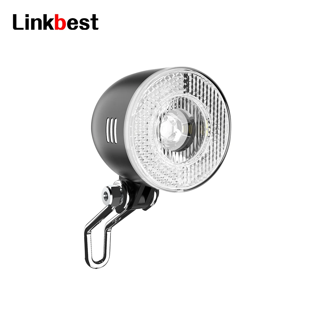 Linkbest 50 Lux Headlight LED Bicycle light StVZO Approved Waterproof IPX-5 6V-58V for hub dynamo and ebike | Спорт и развлечения