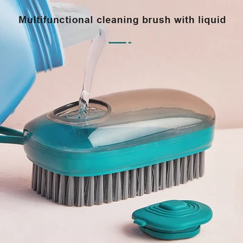

Cleaning Brush Automatic Liquid Soap Dispenser Brush Kitchen Dishwashing Laundry Shoe Cleaning Brush WWO66