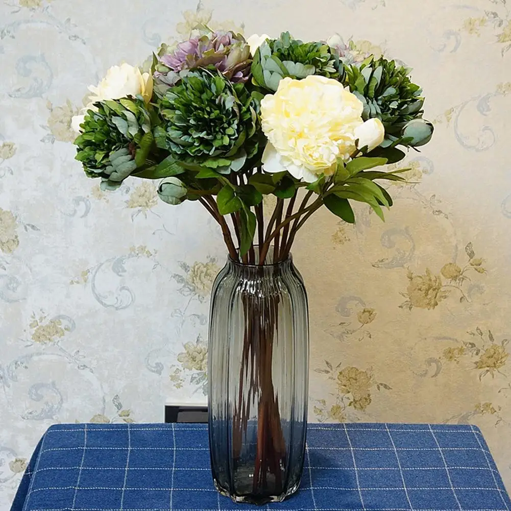 

1Pc Artificial Flower Peony Home Garden Stage Bridal Wedding Party Decor Props Vivid Color Party Decor non-fading