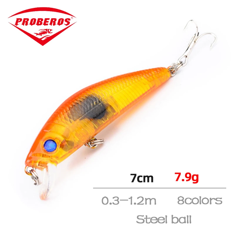 1PCS 7.9g NEW Minnow fishing lures deep diving lure swimbait ice fish crankbait whopper plopper Sink bass bait tackle pesca