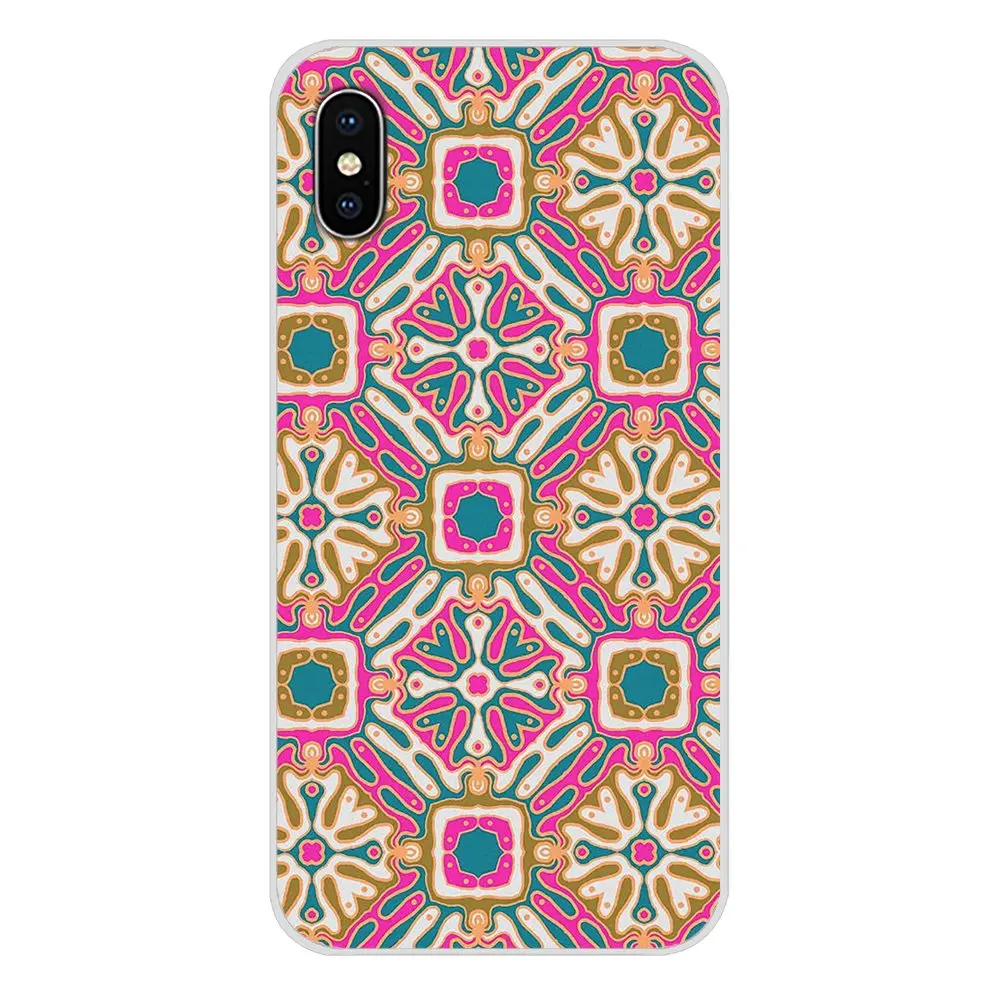 images 7 Для samsung Galaxy S3 S4 S5 мини S6 S7 край S8 S9 S10 Lite Plus Note 4 5 8 9 декоративного искусства плитка с марокканским узором из ТПУ с прозрачными крышками - Цвет: images 7