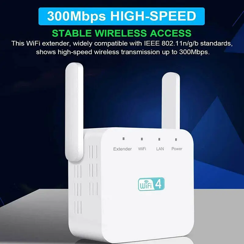 2.4Ghz Dual Band Wifi Extender Zen Booster 300M Internet Range Zenbooster Router Signal Booster Wlan Repiter Amplificatore Wifi