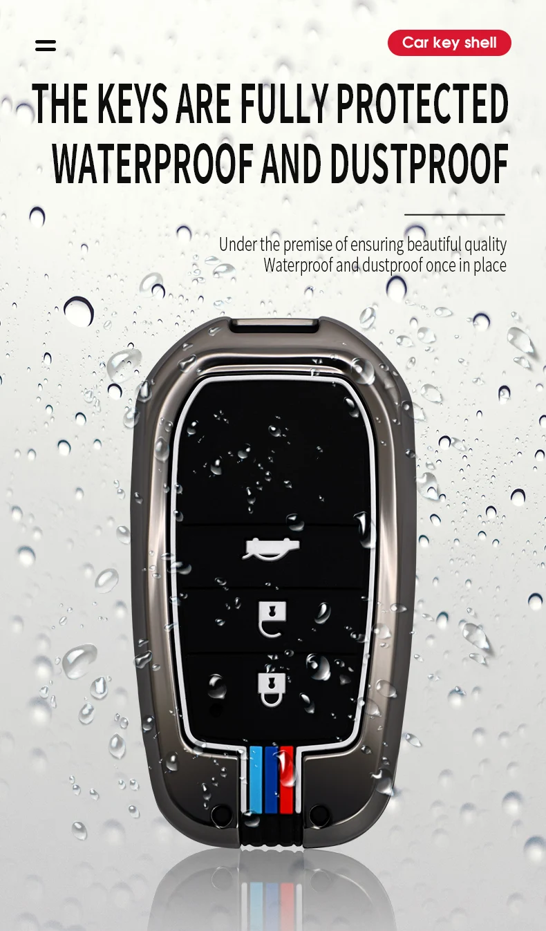 Portachiavi per auto in lega di zinco per Toyota Chr Rav4 Auris Avensis Prius Aygo Camry Corolla Land Cruiser 200 Prado Crown Riez Key Cover - Hcc3dd000bdeb4feab80747c2ab25fba6u