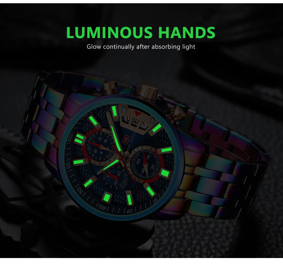 MINI FOCUS quartzhorloge voor heren Waterdicht_voghion.com