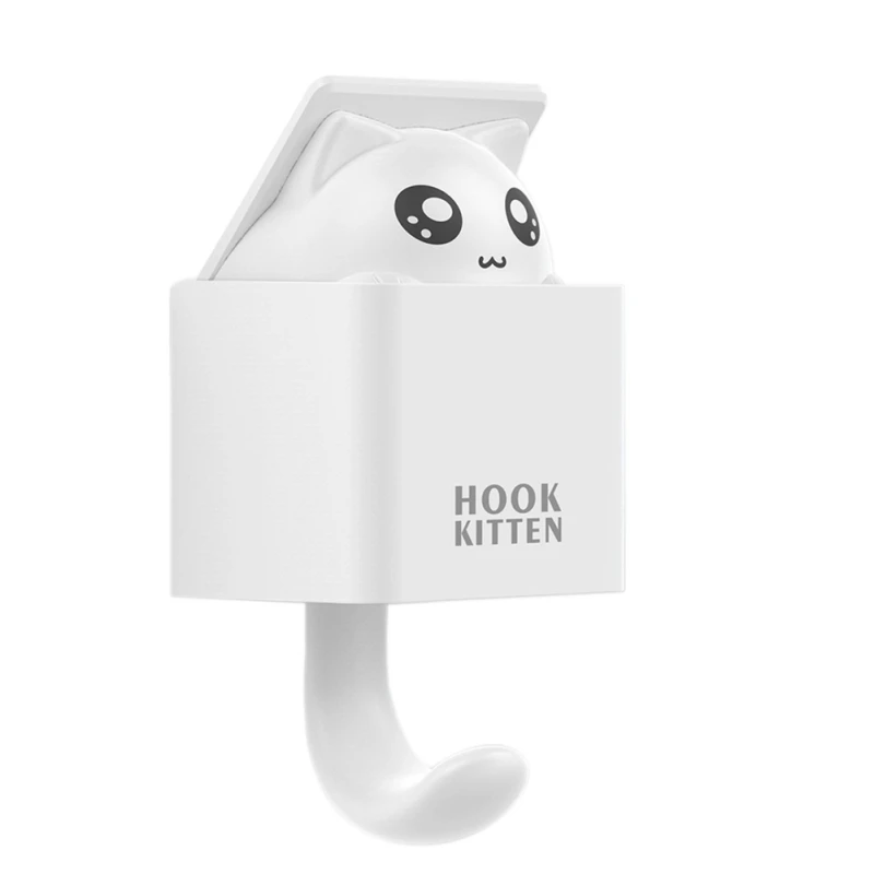 Gravity Induction Clothing Storage Hook Cute Cat Clothing Storage Hook ABS Key Storage Hook Household Storage Hook For Wall