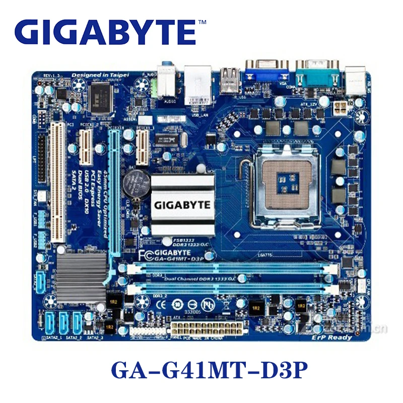 Для Intel G41 Gigabyte GA-G41MT-D3P материнская плата LGA 775 DDR3 8GB G41MT-D3P настольная материнская плата Micro ATX системная плата VGA б/у