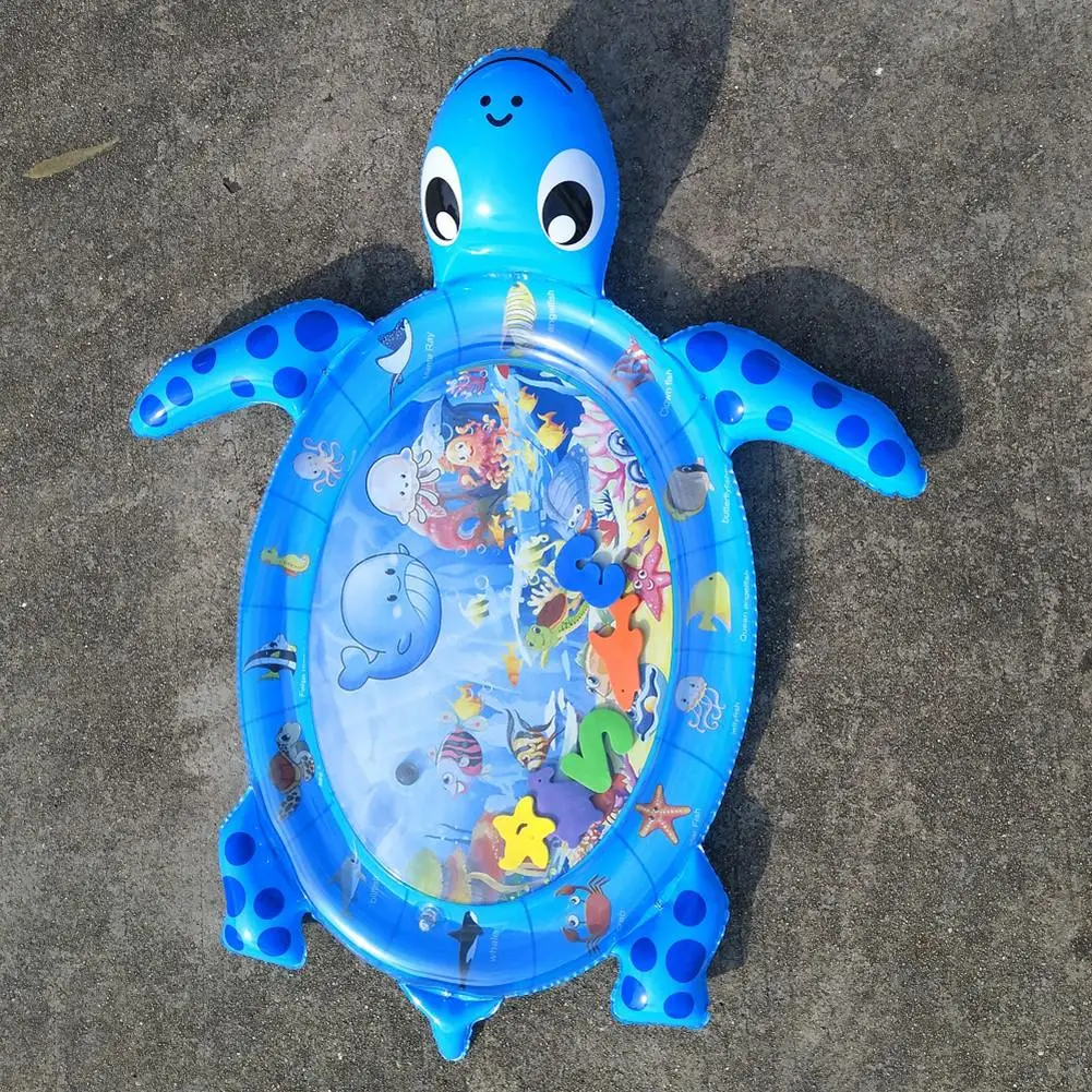 Baby Kids Water Play Mat Toys Inflatable Patted Pad Baby Water Cushion Environment Friendly PVC Turtles Pattern Pad