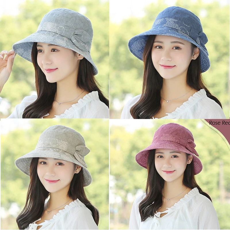 Summer Hat Panama For Women Visor Sun Protection UV Bucket Hat Beach Collapsible Cap beach hat women sun hat