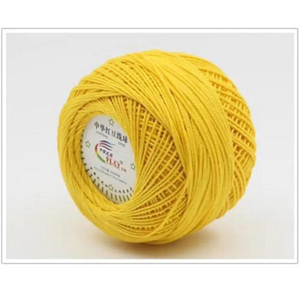 05 bright yellow Кружевные нити крючком нить хлопок швейные нити для вышивания нить Вязание крючком нить с цифрой 3, детский нить - Цвет: 05 bright yellow