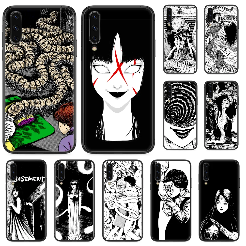 

Horror Thriller Anime Junji Ito Phone case For Samsung Galaxy A 3 5 7 8 10 20 20E 21S 30 30S 40 50 51 70 71 black funda trend