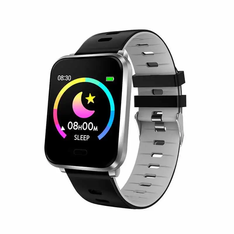 Серый Aolon IP68 Водонепроницаемые Bluetooth Смарт-часы с монитором сердечного ритма Смарт-часы 1,3 дюймов экран шаги расстояние калории Спорт - Цвет: Серый