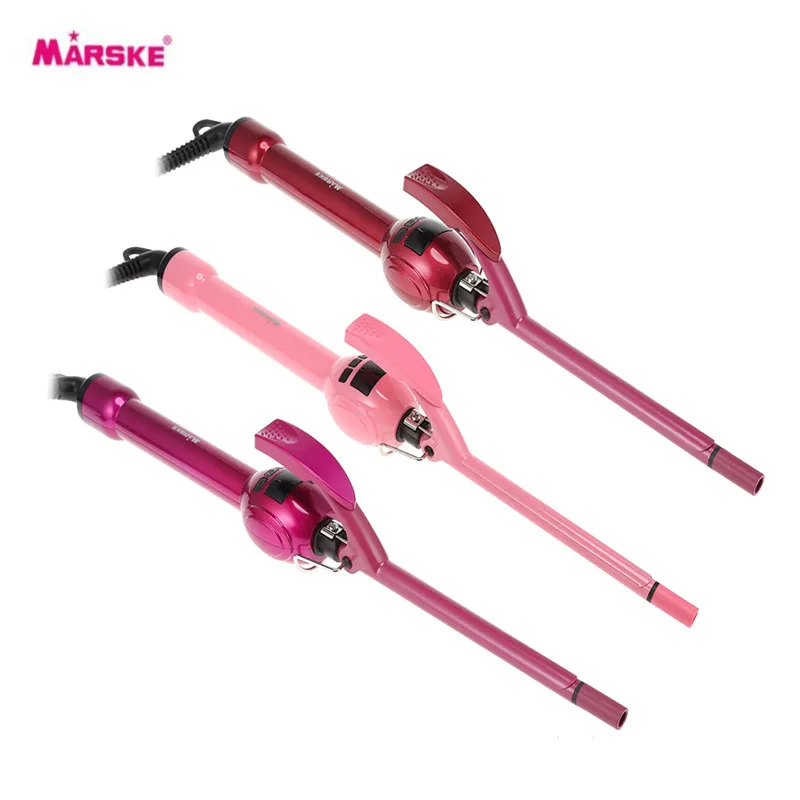 Tanie MARSKE LCD Display lokówka profesjonalna lokówka obrót Curl Wand wałek do masażu magiczne ceramiczne urządzenie do stylizacji fryzjerskiej