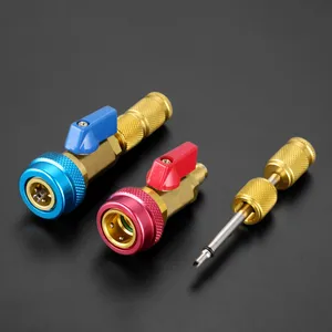 Image 2 - Car Air Conditioning Valve Core R134a Quick Remover Installer Low Pressure refrigerant freon adapter kit Valve Core Remover Tool