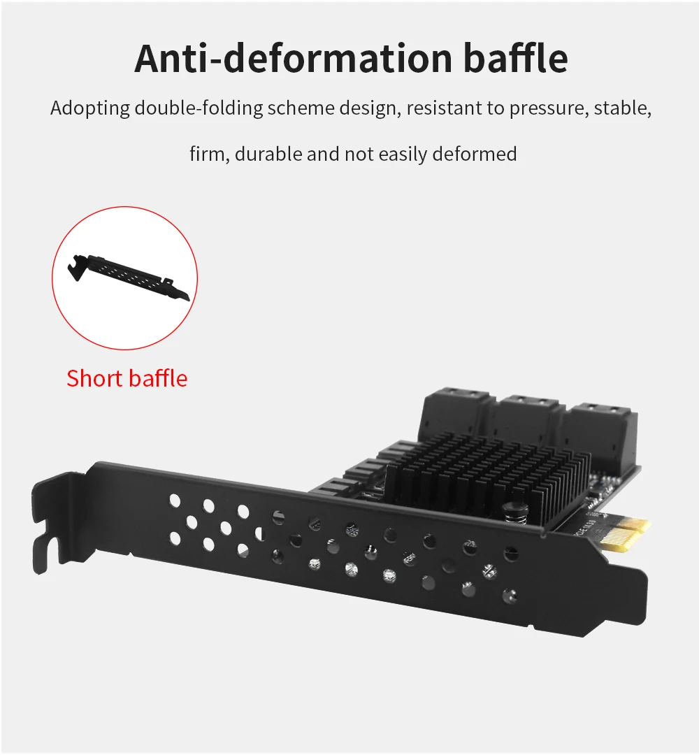 TISHRIC PCI-E SATA Controller Expansion Card - 6/8/10 Ports, ASM1166, PCI SATA3.0 Adapter Description Image.This Product Can Be Found With The Tag Names Adapter, Asm1166 6 ports, Asm1166 sata controller, Expansion card, Pci sata ide controller card