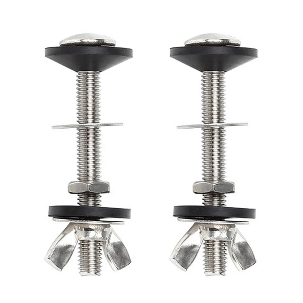 Cistern To WC Pan Fixed toilet cistern fixing kit Practical Stainless Steel Home Bolt Through Kit Closestool Durable Bathroom Accessories Spare 2pcs
