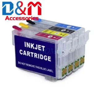 

1Set Refillable Ink Cartridge 212 212XL For Epson Expression Home XP-4100 XP-4105 WorkForce WF-2830 WF-2850 Printer No Chip