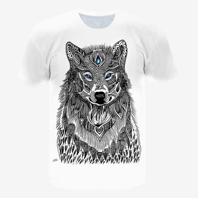 New Wolf T-shirt 3D Print Summer T shirt for Men Casual Oversized Men's Sports T-shirt O-neck hip hop Short Sleeve Tops Clothes t shirt for men-T906
