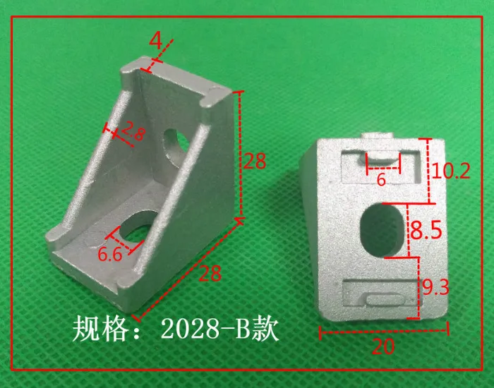 2028 угловые кронштейны для алюминиевого профиля, включая гайки и винты, болты, алюминиевый профиль, комплекты аксессуаров