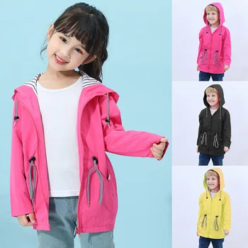 

Fashion Children's Coat Spring Autumn Unisex Kids Hooded Long Sleeve Jacket Outwear Fashion Solid Color Children Hoody Coat D30