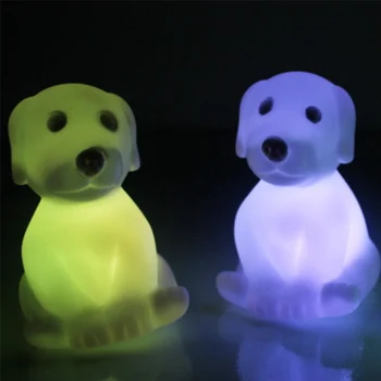 

2019 new High Quality Colorful LED Night Light Children Kids Bedroom Table Lamp Dog Shaped Night Lightings