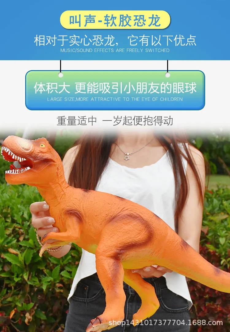 Из фильма «Парк Юрского периода»; Игрушечная модель динозавра мягкие Silcone T-Rex в парк развлечений для детей игрушка модель подарок стойло игрушка